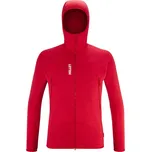 Mikina pánská MILLET FUSION GRID HOODIE M RED - ROUGE - XXL