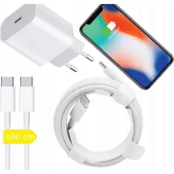 RYCHLÁ NABÍJEČKA PRO IPHONE 20W USB-C ADAPTÉR + KABEL USB-C - USB-C 1M