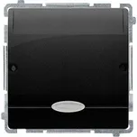 Hotelový spínač s podsvícením BASIC, černý mat