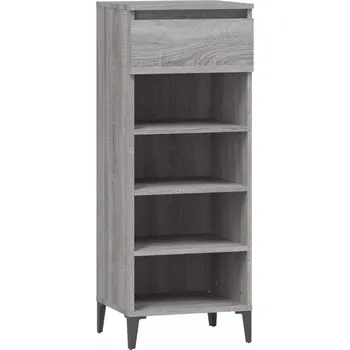 Botník 40 x 36 x 105 cm šedá dub sonoma, kovový rám