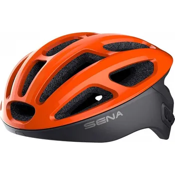 Cyklistická přilba Helma Sena R1 s headsetem orange S