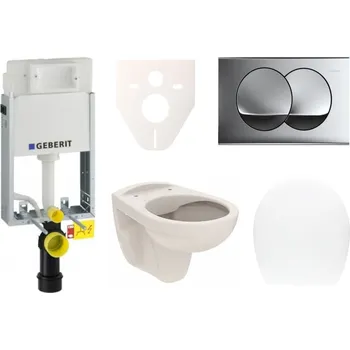 Klozet Siko Cenově zvýhodněný závěsný WC set Geberit k zazdění + WC S-Line GE1U71