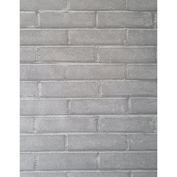 Tapeta ŠEDÁ VINYLOVÁ TAPETA CIHLA ZDIVO S HRUBOU STRUKTUROU