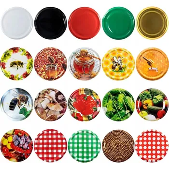 Víčko na zavařovací sklenici Víčka FI 82 šroubovací víčka na sklenice VÍČKA NA MED okurky SADA 10x