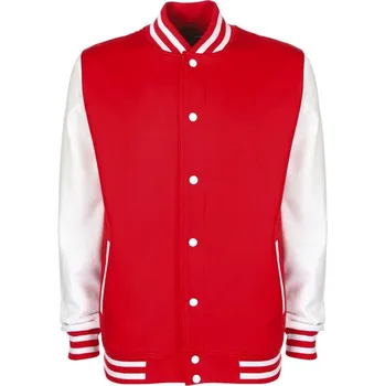 Pánská casual bunda Bunda FDM Varsity Baseball - červená, M