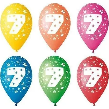 Balónek Balónek, s číslem 7, 26 cm