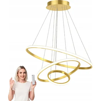 Závěsné svítidlo Sanico POLUX žluté, 3-bodové LED, 150 cm, 4600 lm