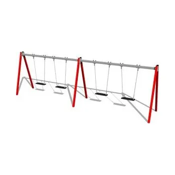 Dětská houpačka Řetězová čtyřhoupačka RH6411KR - červená (v.p. 1,0 m)