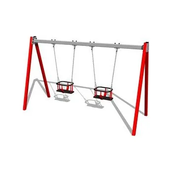 Dětská houpačka Řetězová dvojhoupačka RH6213KR - červená (v.p. 1,0 m)