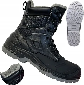 Pracovní obuv Zateplené pracovní boty vysoké kožené BOZP S3 WRU BoSafety Titan S3 - 44