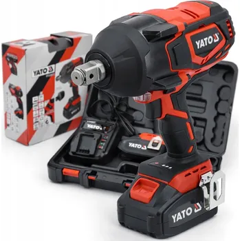 YATO AKU BEZKARTÁČOVÝ RÁZOVÝ UTAHOVÁK 18V + 4AH 3/4'' 2000NM + ADAPTÉR 1/2''