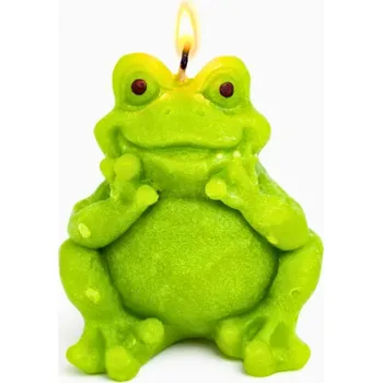 Svíčka Vonná svíčka Žába Ropucha | 50 g | Svíčkománie3D | Barva: Zelená