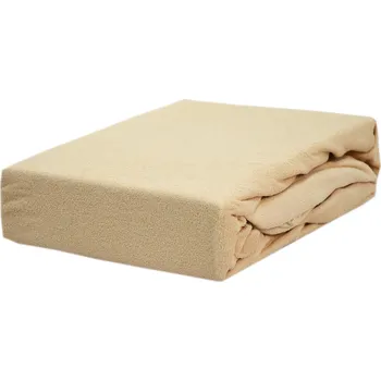 Prostěradlo Froté prostěradlo s gumou, rozměr 200x200 cm, krémové - KOBI