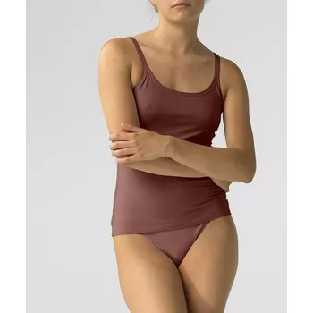 Dámská erotická košilka Atlantic Dámské Tričko s Úzkými Ramínky a Výstřihem, cappuccino light XXL i384_78572941