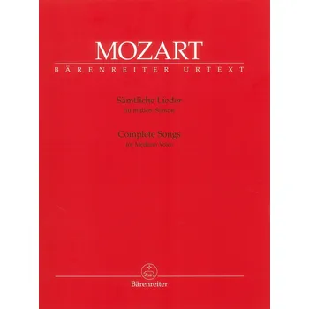 Mozart: Complete Songs / zpěv (střední hlas) a klavír