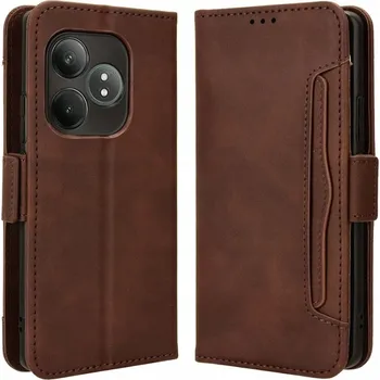 Pouzdro na mobilní telefon Flipové pouzdro Erbord pro Realme GT 6, hnědé