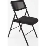 Skládací židle "CPDIVANO N", černá, kov a textil, ALBA CPDIVANO N