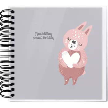 Plexi album s kroužkovou vazbou První krůčky se jménem - zajíček
