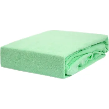 Prostěradlo Froté prostěradlo s gumou, rozměr 180x200 cm, světle zelené KOBI