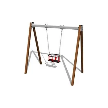 Dětská houpačka Řetězová houpačka RH6112KW - hnědá (v.p. 1,0 m)