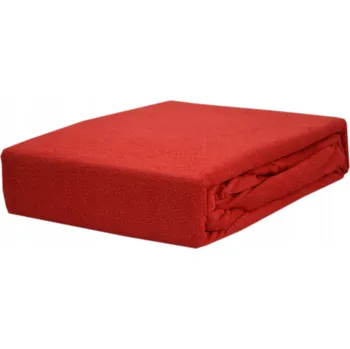 Prostěradlo Froté prostěradlo s gumou, rozměr 120x200 cm, červené. KOBI Česká firma.
