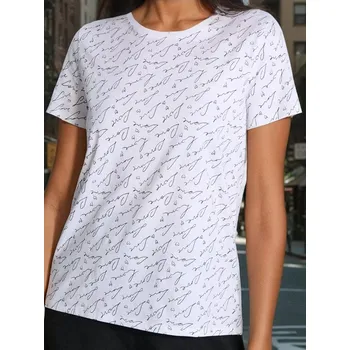 Sinsay - Tričko s potiskem - bílá - 002CH-00X - 002CH-00X-S-2