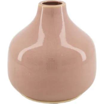 Váza Keramická váza - světle hnědá 17,5 cm