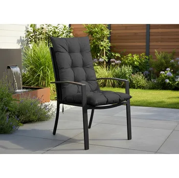 Podsedák Zahradní prošívaný podsedák na židli s opěrkou 50x50x80 cm CALLUM color 02 antracit Mybesthome