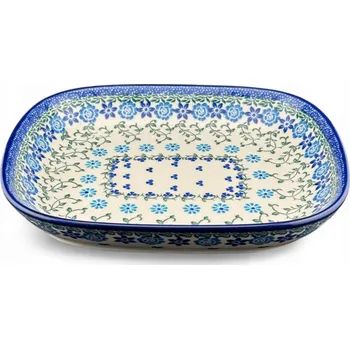Miska na obalování, servírovací mísa 22,5 cm, dekor 3209, keramika Bolesławiec