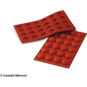 Čokoláda Forma silikon terakota: POMPONETKY 24x18ml pr.3,4cm v.1,6cm Silikomart