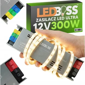 IP kamera ZASILACZ LED 300W 12V SOFT START ZACISKAMI STMÍVAČ TRANSFORMÁTOR LEDBOSS