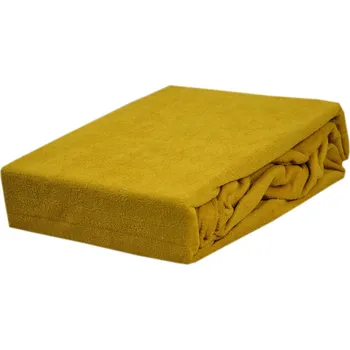 Prostěradlo Froté prostěradlo s gumou, rozměr 60x120, hořčicové – KOBI Česká firma