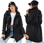 PŘECHODNÁ DÁMSKÁ BUNDA PARKA ČERNÁ ty4230 - S