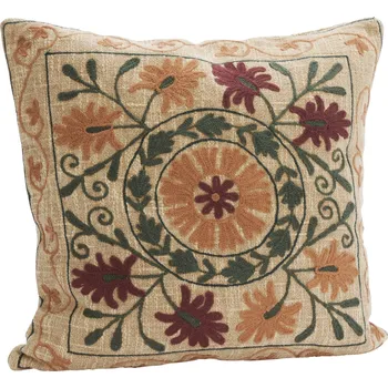 Povlak na polštářek MADAM STOLTZ Vyšívaný povlak na polštář Suzani Natural 45 × 45&nbsp;cm