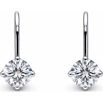 Náušnice Akvamarin-klenoty Dětské stříbrné náušnice čirý kamínek 5 mm (Ag 925 rhodium) Jemné náušnice pro děti i ženy s menším lalůčkem