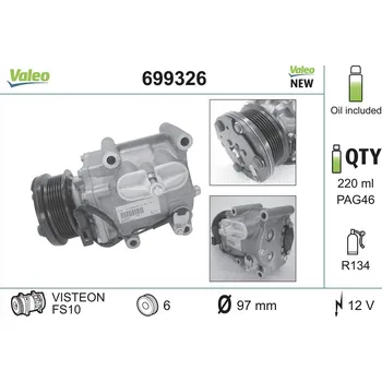 Kompresor klimatizace Kompresor, klimatizace VALEO 699326