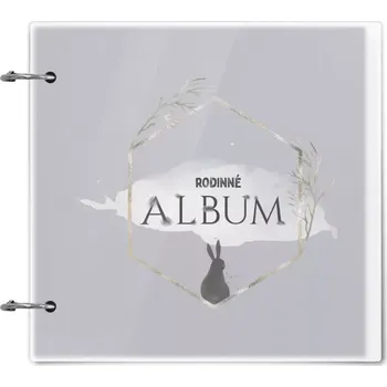 Plexi album se sponami Zajíc ve zlatém šestiúhelníku