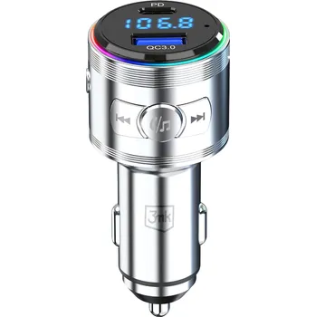 Mobilní telefon Accessories - 3mk Hyper Car Power Transmitter 48W QC PD PPS USB 1C1A Silver