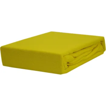 Prostěradlo Froté prostěradlo s gumou 90x200 cm, žluté
