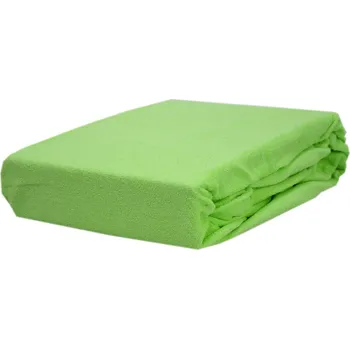 Prostěradlo Froté prostěradlo s gumou, rozměr 120x200, barva jablko (zelená). KOBI Česká firma
