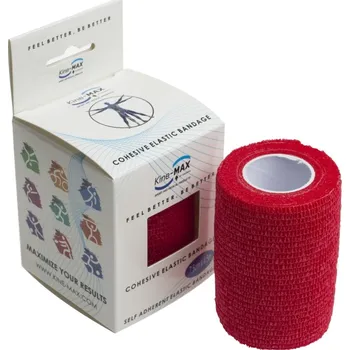 Zdravotnický materiál Kine-Max Cohesive elastické samofixační 7,5 cm x 1 m červené