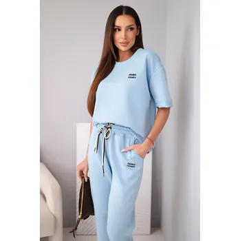 Dámský máslová souprava s krátkým rukávem modrá Barva: Modrý, Velikost: universal