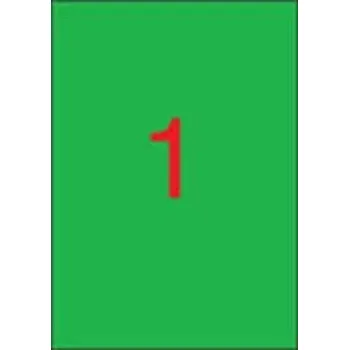 Papír Etiketa, 210 x 297mm, zelená, 100ks/bal., APLI