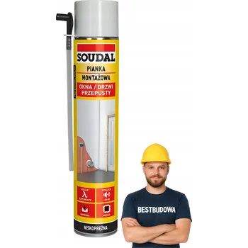 Montážní pěna Montážní pěna nízkoexpanzní SOUDAL polyuretanová s hadičkou 750 ml