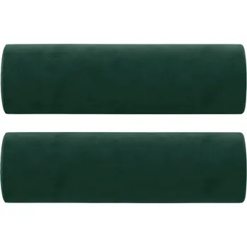 Polštář Polštáře Sametové Polštáře ve Tvaru Válce, Tmavě Zelené, 15 x 50