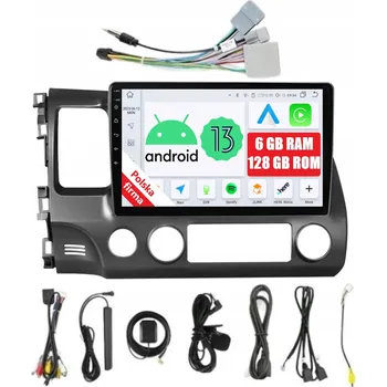 Autorádio 2DIN AUTORÁDIO S NAVIGACÍ ANDROID HONDA CIVIC 8 VIII 6/128 GB DSP CARPLAY LTE