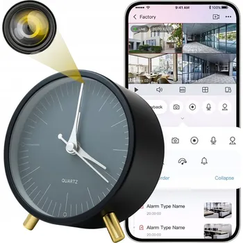 Mini kamera Spreest WiFi ukrytá v budíku s dálkovým náhledem 4K