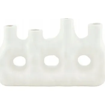 Váza Keramická váza 4v1, bílá, 28 cm