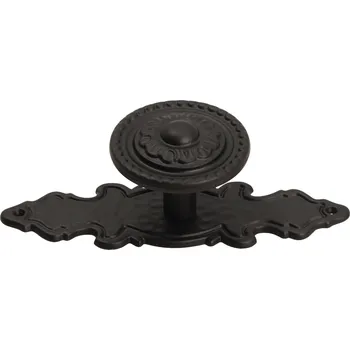 Nábytkové kování Nábytková úchytka GA11 s rozetou, černá matná GAMET