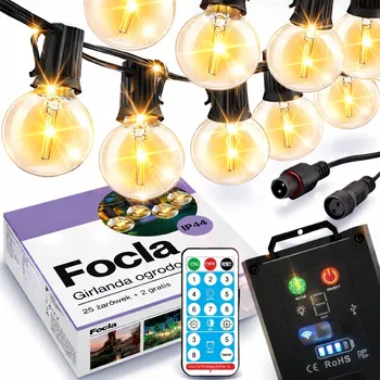 Venkovní osvětlení Světelný řetěz Focla 1300 cm solární, čirá barva